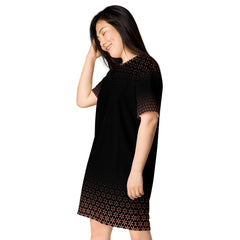 Geometric Line-T-Shirt-Kleid