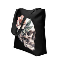 Art Line- Schädel mit Blumen- Citybag (klein)