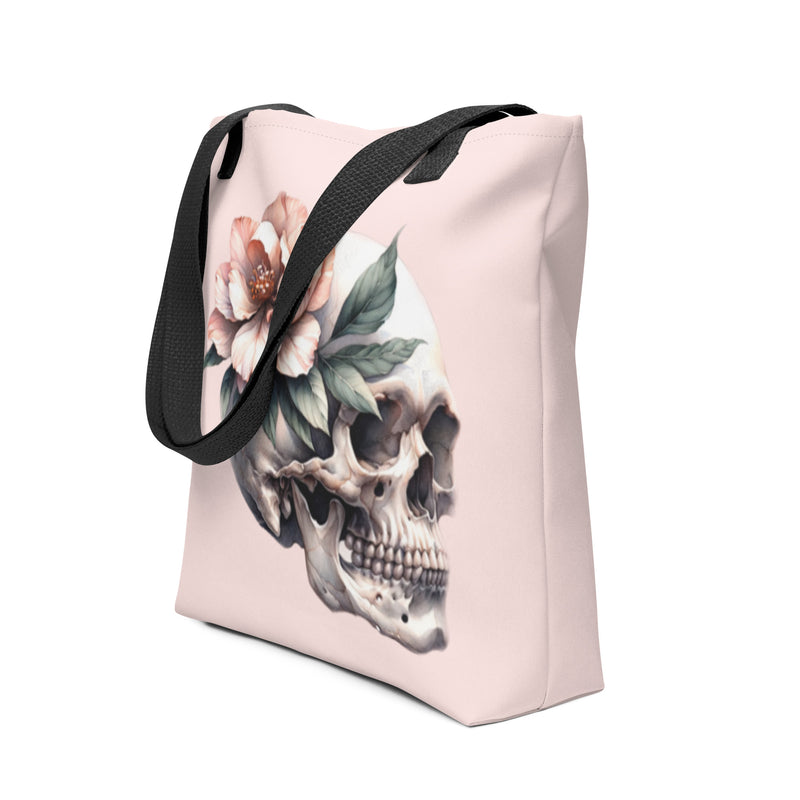 Art Line- Schädel mit Blume- Citybag (klein)