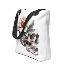 Art Line-Schädel mit Blumen- Citybag (klein)