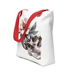 Art Line-Schädel mit Blumen- Citybag (klein)