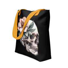 Art Line- Schädel mit Blumen- Citybag (klein)