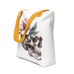 Art Line-Schädel mit Blumen- Citybag (klein)