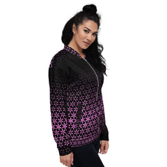 Geometric Line-Pink  Bomberjacke