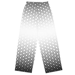 Geometric Line -Hose mit weiten Beinen