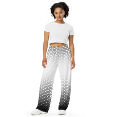 Geometric Line -Hose mit weiten Beinen