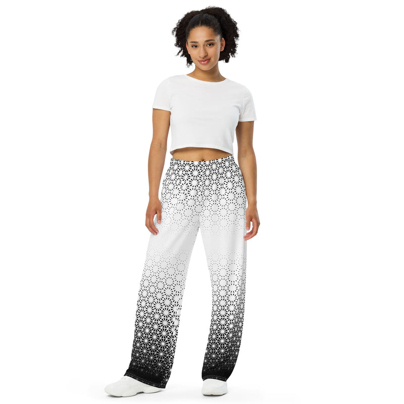 Geometric Line -Hose mit weiten Beinen