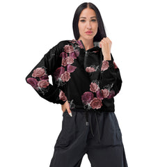 Blumenmuster-Bauchfreier Damen-Windbreaker für Damen