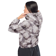 Violettes Blumenmuster -Windbreaker