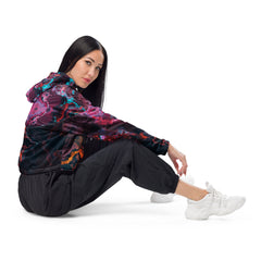 Art Line- Galaxy-Bauchfreier Damen-Windbreaker für Damen