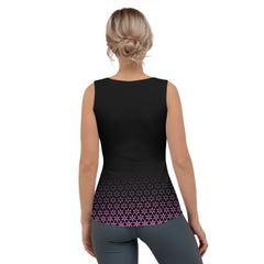 Geometric Line- Pink Tank-Top