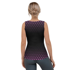 Geometric Line -Pink Tank-Top