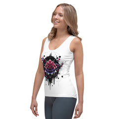 Art Line-Blumen-Tank-Top