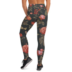 Dunkle Rosen Yoga-Leggings