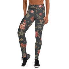 Dunkle Rosen Yoga-Leggings