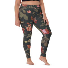 Dunkle Rosen Yoga-Leggings