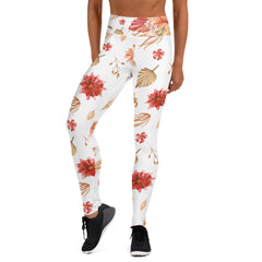 Herbstblumen Yoga-Leggings