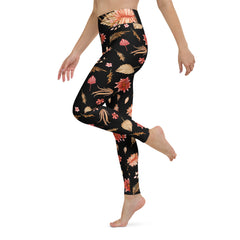 Herbstblumen-Yoga-Leggings