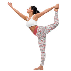 Schwedenmuster Yoga-Leggings