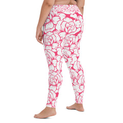 Pinke Rosen Yoga-Leggings