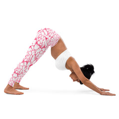 Pinke Rosen Yoga-Leggings