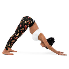 Herbstblumen-Yoga-Leggings