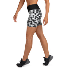 Geometric Line Yoga-Shorts