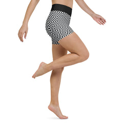 Geometric Line Yoga-Shorts