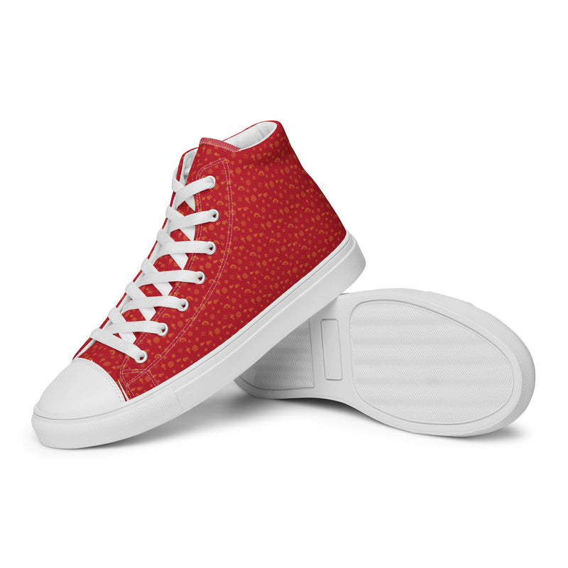 Chinesische Muster High-Top Leinenschuhe