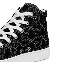 Knochen High-Top Leinenschuhe