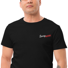 Black Line -T-Shirt aus Premium-Baumwolle (bestickt)