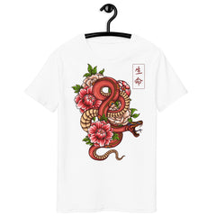 Schlangen Tattoo-T-Shirt aus Premium-Baumwolle