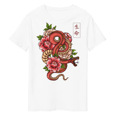 Schlangen Tattoo-T-Shirt aus Premium-Baumwolle