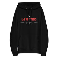 Black Line- Bio Gestickter „I`m limited Edition“ Bio Kapuzenpullover