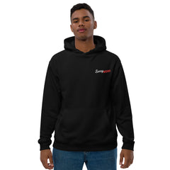 Black Line - Hochwertiger Bio Kapuzenpullover (bestickt)