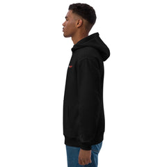 Black Line - Hochwertiger Bio Kapuzenpullover (bestickt)