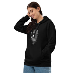 Rockstar Line-Wolfsfrau- Bio Kapuzenpullover