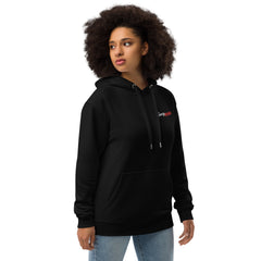 Black Line - Hochwertiger Bio Kapuzenpullover (bestickt)