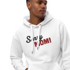 Gestickter „Sorry Mom“ Bio Kapuzenpullover (recycled)