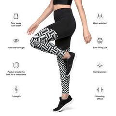 Geometric Line- Sport-Leggings