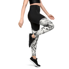 Pinselstrich Muster-Sport-Leggings