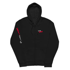 Black Line-Schädelwelt Zip-Hoodie