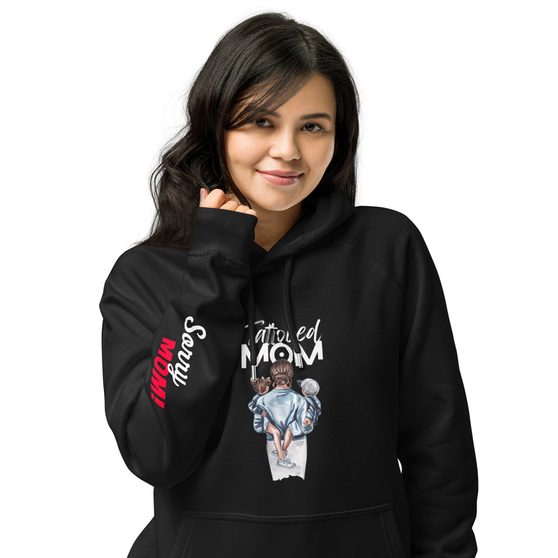 Tattooed Mom Bio-Raglan-Hoodie 2 Seiten bedruckt