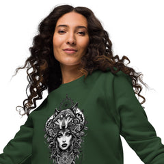 Rockstar Line-Wolfsfrau Bio-Raglan-Pullover