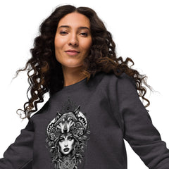 Rockstar Line-Wolfsfrau Bio-Raglan-Pullover