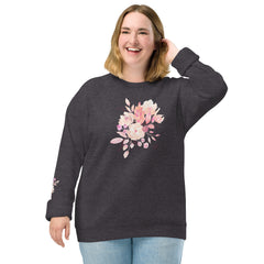 Blumen Bio-Raglan-Pullover