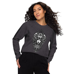 Rockstar Line-Wolfsfrau Bio-Raglan-Pullover