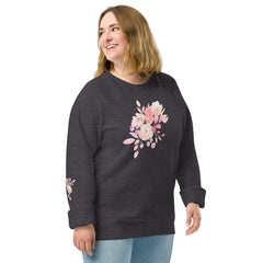 Blumen Bio-Raglan-Pullover