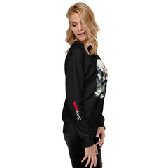 Art Line- Schädel mit Blume-Premium-Pullover