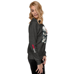 Art Line- Schädel mit Blume-Premium-Pullover